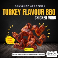 TEAM KITCHEN / MARINADE FROZEN TURKEY FLAVOUR BBQ CHICKEN WING 1KG/PKT