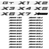Car Emblem Sticker 3D ABS Glossy Black XDrive18i 20i 23i 25i 28i 30i 35i 40i 45i 50i 55i For BMW X1 