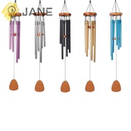 JANE Metal Tubes Windchime, Zen Atmosphere Aluminum Aluminum Wind Chimes,  Large 6 Rods Pendant Wind