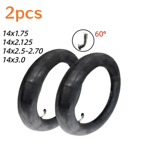 Electric Bike Tires Inner Tube 14' 14x1.75 14x2.125 14x2.50 14x2.70 14x3.0 Bend Gas Nozzle Kid Bicyc