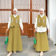 HARUKA 3IN1 by Chatifa Authentic | Holiday Suit | SKIRT SET | 100% Original