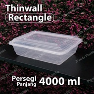 Terjangkau Thinwall Persegi Besar 4000 Ml Dm - Wadah Rectangle Harga 5