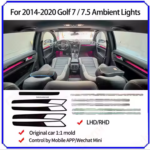 Gialulimn ambient light for VW Golf 7 7.5 gti gtd gte golf R MK7 7.5 tsi tcr 2013-2021 LHD RHD Atmos