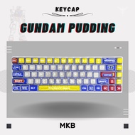 [READY STOCK] Gundam Pudding PBT Dye Sublimation ASA Profile Keycap Set for Mechanical Keyboard