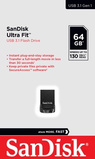 (พร้อมส่ง) Sandisk Flash Drives 64GB Ultra Fit USB 3.1 แฟลชไดร์ฟ รุ่น SDCZ430_064G_G46 by MP2002 ประ