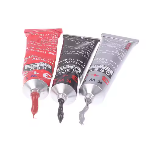 1PC Car Sealant RTV Silicone Gasket Maker 3+3 Black Hi-Temp Sealant Oil Resistant For Engines Automo