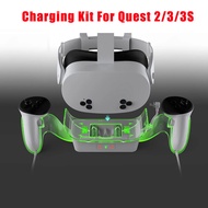 VR Headset Charging Stand with 2 Rechargeable Batteries for Meta Quest 3S/Quest 3/Quest 2 VR Headset