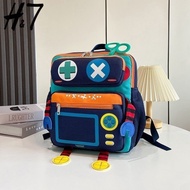 H7 3-5DAYS Cute Kindergarten Schoolbag Cartoon Robot Trendy Backpack Children Niche Backpack 3.7