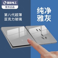 TEP International Electrician86Surface-mounted Switch Socket Panel Concealed Household Glass Mirror 