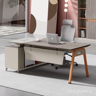 Computer Desk Light Luxury Style Office Desk Executive Simple Boss Desk Manager Light Luxury Desk St