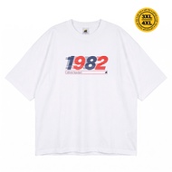 House of Smith Men's Oversized T-Shirt - Us 1982 Oversized Tshirt White - Oversize T Shirt