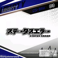 Select Color & Sizebebas | JDM Status Error Stickers | Cutting Sticker Status Error JDM Car Sticker