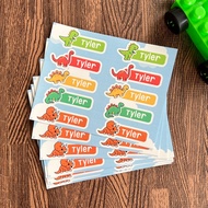 Dinosaur WATERPROOF Name Sticker