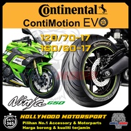 TAYAR TUBELESS CONTINENTAL CONTIMOTION EVO KAWASAKI NINJA 650  17" INCH FRONT 120/70-17  REAR 160/60