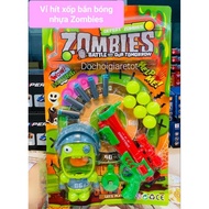 Đồ chơi vĩ bắn Plants vs zombies há mồm cho bé (kèm bi banh nhựa)