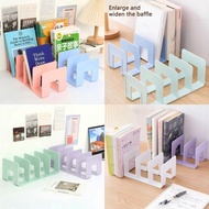 4-Grid Bookend Stand Multi-Grid Desktop Fixed Book Storage Rack for Student Desk Bookshelf