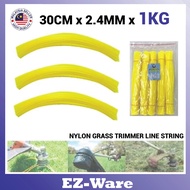 30cm x 2.4mm x 1kg Nylon Grass Trimmer Line String For Grass Cutting Tali Mesin Rumput