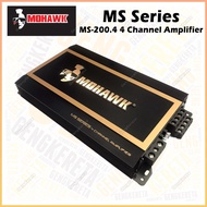 100% MOHAWK MS Series 4 Channel Amplifier MS-200.4 Power Amplifier Car Amplifier Car Power Amp 8GA Cable Set Amp Kit