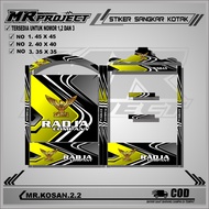 Stiker Decal Sangkar Kotak-Sticker Ebot Kosan Sangkar motif Radja Company