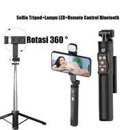 Topsot Tongsis Selfie Stick Tripod Bluetooth Remote Shutter 7 kunci Selfie Stick Mini Remot Wireless