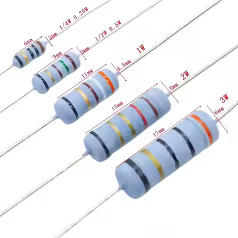 1/4W 1/2W 1W 2W 3W 0.25W 5% Wire Wound Resistor Fuse Winding Resistance 0.1R 0.22 0.33 0.47 0.51 10 