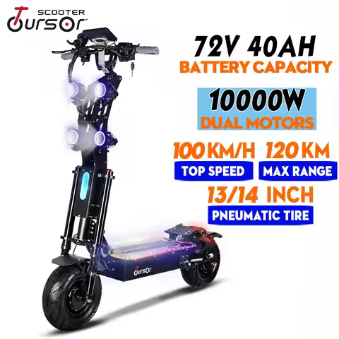 X13 Dropshipping Upgraded Al-Alloy NFC Smart Control 60V/72V 50A 8000W/10000W 13 Inch City Tyre Spee