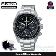[Official Warranty] Seiko SSC819P1 Men's Prospex Solar Speedtimer 39mm Black Chronograph Stainless Steel Strap Watch