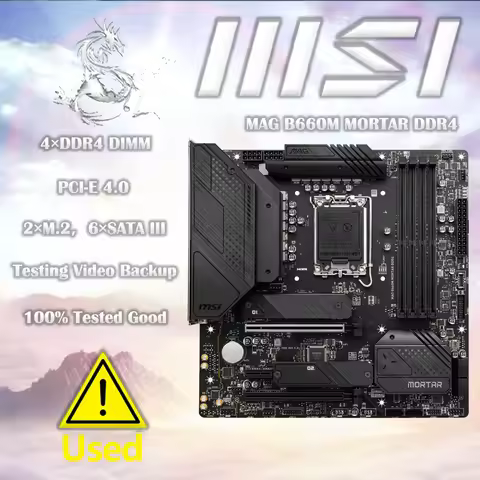 MSI B660M MORTAR DDR4 Intel B660 4800(OC) 128G Support 12 Intel Desktop CPU Motherboard Socket LGA 1