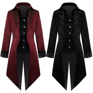 【Fast Shipping】2020 Men Vintage Tailcoat Gothic Steampunk Trench Coat Men Retro Frock Outfit Overcoa