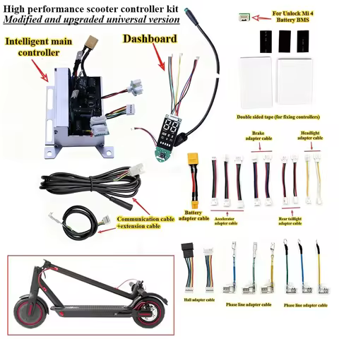 Universal E-Scooter Controller Kit For Xiaomi PRO/10inMAX-With Turn Signal,Self-learning Motor,Dual