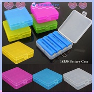 LEMONTRE 18650 Battery Box, Plastic Anti-slip Battery ,  4 AA AA Coloful Rechargeable Battery Contai