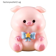 factoryoutlet2.sg Mini Cute Pig Figurine Animal Model  Micro Landscape Home Decor Miniature Fairy Garden Decoration Accessories Hot