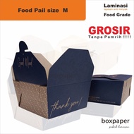 Food Pail Size M Kemasan Makanan / Paper Lunch Box Lamiansi Murah Dus Kemasan Unik Dus Nasi Ayam Gep