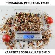 Timbangan 0.01 gram akurasi Digital. Max 500 gram Emas