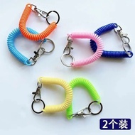 Creative Elastic Rope Keychain Anti-theft Anti-lost Ring Pendant Retractable Spring Lanyard Elderly Mobile Phone Chain