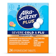 Alka-Seltzer Plus Severe, Cold & Flu Medicine, Citrus Effervescent Tablets, Nasal & Sinus Congestion