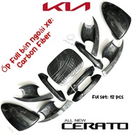 Kia Cerato 2019 - 2024 carbon fiber covers Door handles, hollows, mirrors, gas caps Kia 2020 2021 20