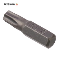 FAYSHOWSG 1pc Screw Driver Bit, T6-T40 S2 Alloy Steel Torx Bits, 1/4 Inch Hex Shank 25mm Length 6 Po