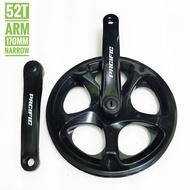 Pacific 52T Crank - Bicycle Crank - Folding bicycle gear - Folding bicycle gear - Fixie Crank - mini