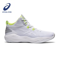 ASICS Unisex NOVA FLOW Basketball Shoes in White/Safety Yellow