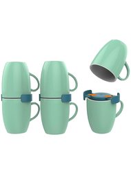 6入組杯子可疊式收納架，咖啡杯組織架和可疊式架，節省廚櫃空間，可擴展的杯子和咖啡杯組疊帶。 ( 塑料 ABS )