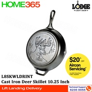 Lodge Cast Iron Deer Skillet 10.25 Inch L8SKWLDRINT