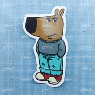 Viral FYP Laptop Dog Chill Guy Meme Sticker Funny
