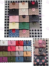 Coach 短款中size銀包 short and slim wallet coins bag (蘋果/蒲公英/花花/青蘋果/棕色拼色)