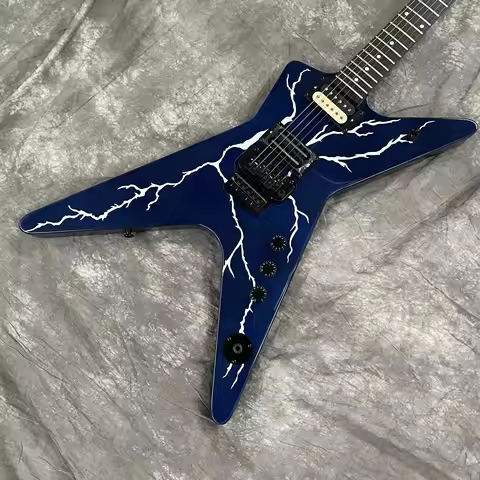 Blue Dime Electric Guitar 6s Rosewood Fretboard Dot Fret Floyd Fast Ship