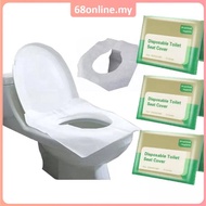 [Johor Seller]   10pcs/ pack Flushable Disposable Toilet Seat Cover Paper Travel Paper Toilet Cover Thickened One-off Cushion Supplies Pelapik Tandas