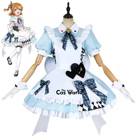 Love Live Muse Gigo Cafe Kousaka Honoka Minami Kotori Sonoda Umi Apron Maid Dress Uniform Outfits An
