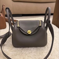 二手Hermes mini lindy 8F錫器灰