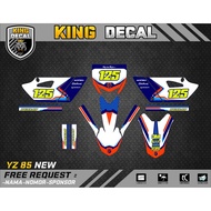 DECAL YZ NEW 85 DECAL YZ STRIPING YZ STICKER YZ NEW 85 04