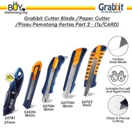 【Part B】Grabbit Cutter Blade Paper Cutter Knife Heavy Duty - (1s/CARD) Pisau Pemotong Kertas Pisau T